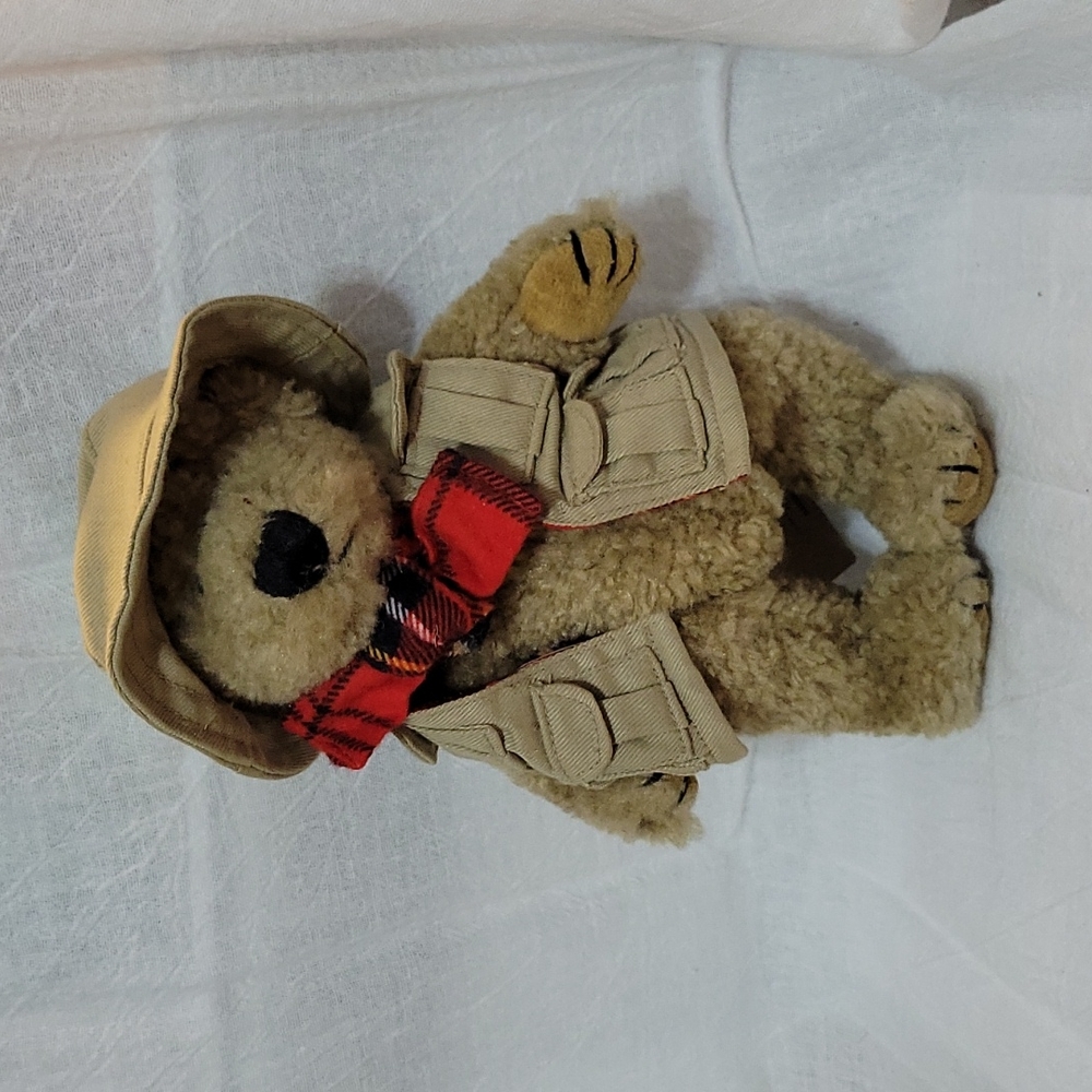 Boyds bear "Thayer"  plush poseable, brown fishing